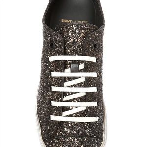 Saint Laurent Bedford glitter shoes